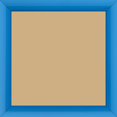 Cadre bois profil méplat largeur 2.3cm couleur bleu clair laqué - 25x25