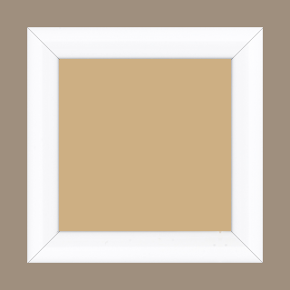 Cadre bois profil arrondi largeur 3.5cm couleur blanc mat - 28x34