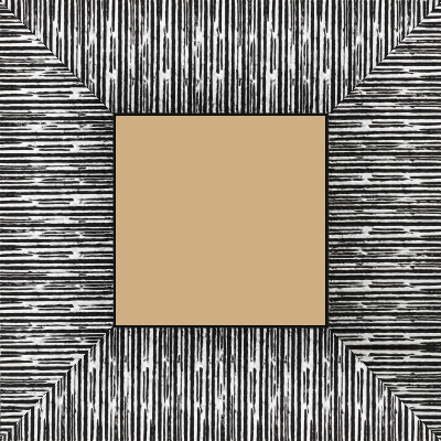 Cadre bois profil plat largeur 10.5cm couleur noir mat strié argent chromé en relief
