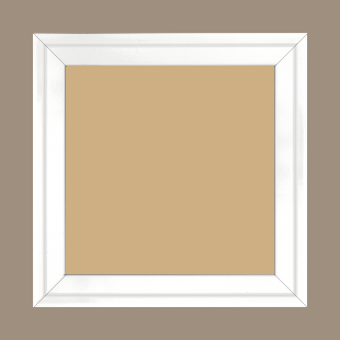 Cadre bois profil plat escalier largeur 3cm couleur blanc laqué - 60x90