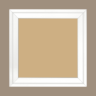 Cadre bois profil plat escalier largeur 3cm couleur blanc laqué - 50x100