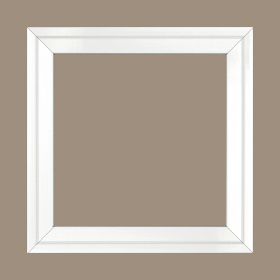Cadre bois profil plat escalier largeur 3cm couleur blanc laqué - 40x60