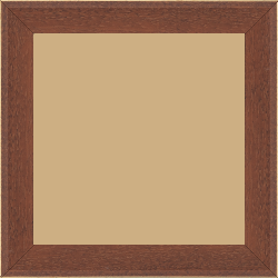 Cadre bois profil plat escalier largeur 3cm couleur marron miel satiné filet créme extérieur - 21x29.7