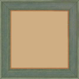 Cadre bois profil incurvé largeur 3.9cm couleur vert amande satiné filet or - 84.1x118.9