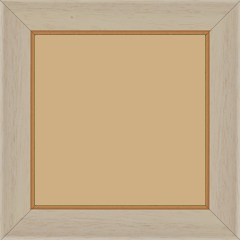 Cadre bois profil incurvé largeur 3.9cm couleur crème satiné filet or - 84.1x118.9