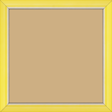 Cadre bois profil incurvé largeur 1.9cm de couleur jaune tonique filet intérieur blanchi - 24x36