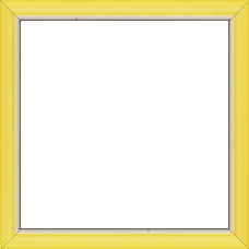 Cadre bois profil incurvé largeur 1.9cm de couleur jaune tonique filet intérieur blanchi - 15x21