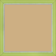 Cadre bois profil incurvé largeur 1.9cm de couleur vert tonique filet intérieur blanchi - 28x34