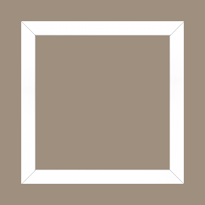 Cadre bois profil plat effet cube largeur 2cm couleur blanc satiné - 42x59.4