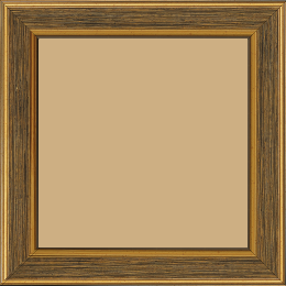 Cadre bois profil plat largeur 3.5cm couleur or fond noir filet or - 21x29.7