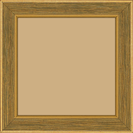 Cadre bois profil plat largeur 3.5cm couleur or fond vert filet or