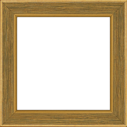 Cadre bois profil plat largeur 3.5cm couleur or fond vert filet or - 52x150