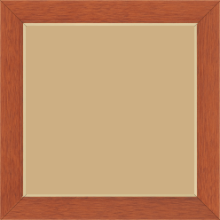 Cadre bois profil plat largeur 2.9cm couleur merisier filet or - 60x90
