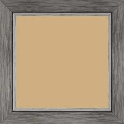 Cadre bois profil plat largeur 3.3cm couleur plomb filet argent - 28x34