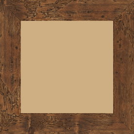 Cadre bois profil plat largeur 4.3cm couleur marron foncé finition aspect vieilli antique - 70x90