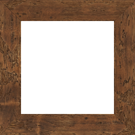 Cadre bois profil plat largeur 4.3cm couleur marron foncé finition aspect vieilli antique - 50x100