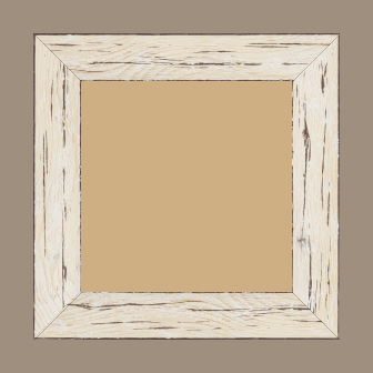 Cadre bois profil plat largeur 4.3cm couleur blanchie finition aspect vieilli antique