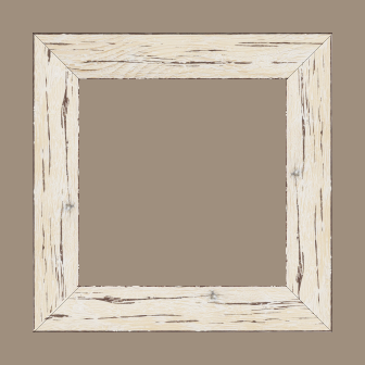 Cadre bois profil plat largeur 4.3cm couleur blanchie finition aspect vieilli antique - 70x100