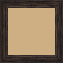 Cadre bois profil inversé largeur 3.2cm sur pin teinté wengué - 50x50