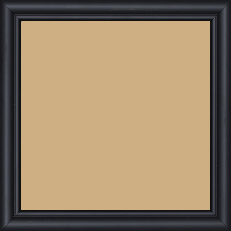 Cadre bois profil arrondi largeur 2.1cm couleur noir mat filet noir - 34x40