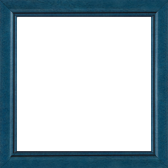 Cadre bois profil bombé largeur 2.4cm couleur bleu cobalt satiné filet noir - 30x74