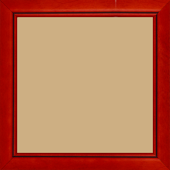 Cadre bois profil bombé largeur 2.4cm couleur rouge cerise satiné filet noir