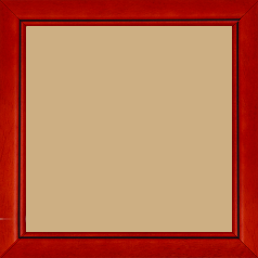 Cadre bois profil bombé largeur 2.4cm couleur rouge cerise satiné filet noir - 15x21