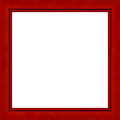 Cadre bois profil bombé largeur 2.4cm couleur rouge cerise satiné filet noir - 70x70