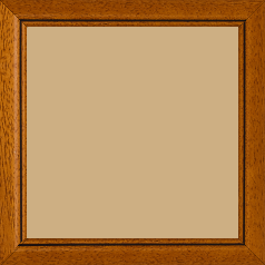 Cadre bois profil bombé largeur 2.4cm couleur marron ton bois satiné filet noir - 21x29.7