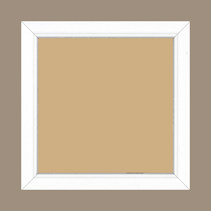 Cadre bois profil bombé largeur 2.4cm couleur blanc satiné - 34x46