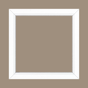 Cadre bois profil bombé largeur 2.4cm couleur blanc satiné - 61x46