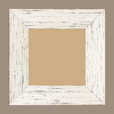 Cadre bois profil plat largeur 6.7cm couleur blanchie finition aspect vieilli antique - 60x90