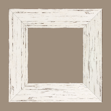 Cadre bois profil plat largeur 6.7cm couleur blanchie finition aspect vieilli antique - 21x29.7