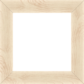 Cadre bois profil plat largeur 4.2cm décor bois blanc naturel - 61x46