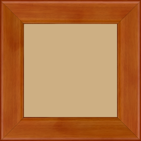 Cadre bois profil plat bord arrondi largeur 4.9cm de couleur mandarine - 15x20