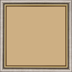 Cadre bois profil arrondi largeur 2.1cm  couleur plomb filet or - 28x34