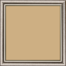 Cadre bois profil arrondi largeur 2.1cm  couleur plomb filet argent chaud - 28x34