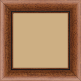 Cadre bois profil arrondi largeur 4.7cm couleur marron ton bois satiné rehaussé d'un filet noir - 84.1x118.9