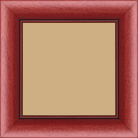 Cadre bois profil arrondi largeur 4.7cm couleur rouge cerise satiné rehaussé d'un filet noir - 84.1x118.9