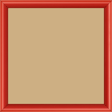 Cadre bois profil demi rond largeur 1.5cm couleur rouge ferrari mat - 25x25