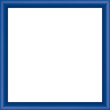 Cadre bois profil demi rond largeur 1.5cm couleur bleu français mat - 30x30