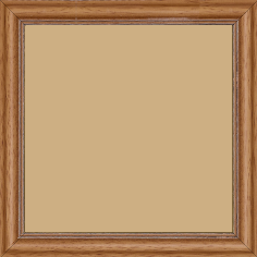 Cadre bois profil doucine inversée largeur 2.3cm marron clair bord ressuyé - 29.7x42