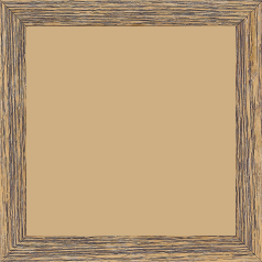 Cadre bois profil arrondi en pente plongeant largeur 2.4cm couleur jaune moutarde finition veinée, reflet or - 59.4x84.1