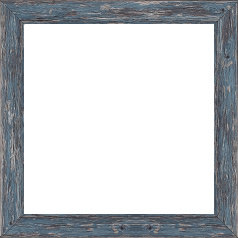Cadre bois profil arrondi en pente plongeant largeur 2.4cm couleur bleu pétrole finition veinée, reflet argenté - 59.4x84.1