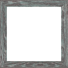 Cadre bois profil arrondi en pente plongeant largeur 2.4cm couleur vert d'eau finition veinée, reflet argenté - 61x46