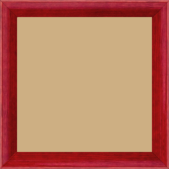 Cadre bois profil arrondi en pente plongeant largeur 2.4cm couleur rouge finition vernis brillant,veine du bois  apparent (pin) , - 60x80