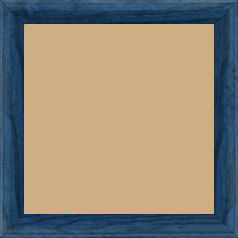 Cadre bois profil arrondi en pente plongeant largeur 2.4cm couleur bleu finition vernis brillant,veine du bois  apparent (pin) ,