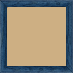 Cadre bois profil arrondi en pente plongeant largeur 2.4cm couleur bleu finition vernis brillant,veine du bois  apparent (pin) , - 60x90