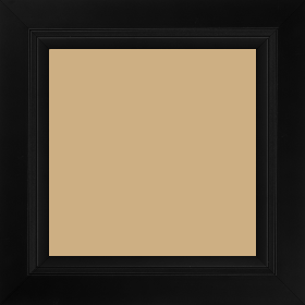 Cadre bois profil pente largeur 4.5cm de couleur noir mat filet noir - 50x70