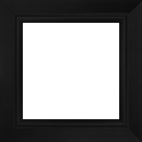 Cadre bois profil pente largeur 4.5cm de couleur noir mat filet noir - 60x60